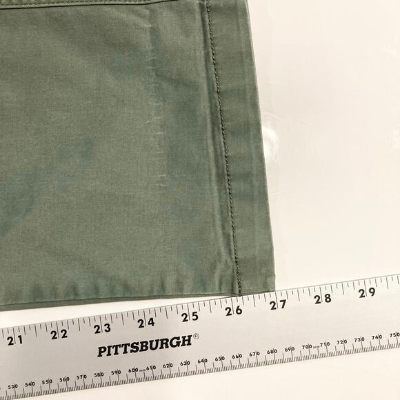 GAP Pants Women 14 Green-Khaki Girlfriend Chino Cotton 5-Pockets Ankle-Length - Picture 9 of 11